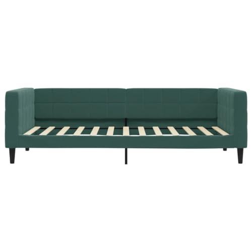 HEFZGDB Tagesbett Dunkelgrün 90x200 cm Samt Bette Gästebett Bed Frame Einzelbetten für Schlafzimmer Gästezimmer Herberge Wohnbereich HEFZGDB Tagesbett Dunkelgrün 90x200 cm Samt Bette Gästebett Bed Frame Einzelbetten für Schlafzimmer Gästezimmer Herberge Wohnbereich von HEFZGDB