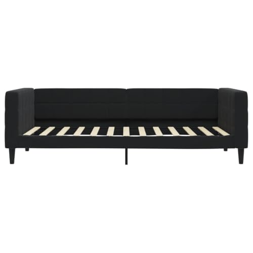 HEFZGDB Tagesbett Schwarz 90x200 cm Samt Bette Gästebett Bed Frame Einzelbetten für Schlafzimmer Gästezimmer Herberge Wohnbereich HEFZGDB Tagesbett Schwarz 90x200 cm Samt Bette Gästebett Bed Frame Einzelbetten für Schlafzimmer Gästezimmer Herberge Wohnbereich von HEFZGDB