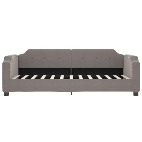 HEFZGDB Tagesbett Taupe 80x200 cm Stoff Daybed Gästebett Familienbett Doppelbett für Gästezimmer Schlafzimmer Herberge Wohnbereich von HEFZGDB