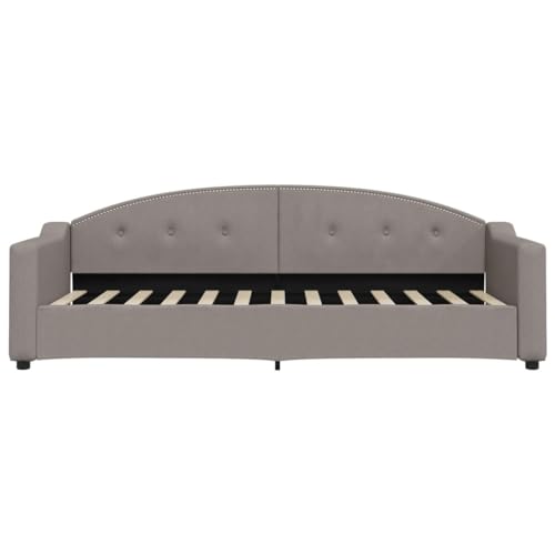 HEFZGDB Tagesbett Taupe 80x200 cm Stoff Single Bed Bed Frame Familienbett Bettrahmen für Schlafzimmer Herberge Gästezimmer Wohnbereich von HEFZGDB