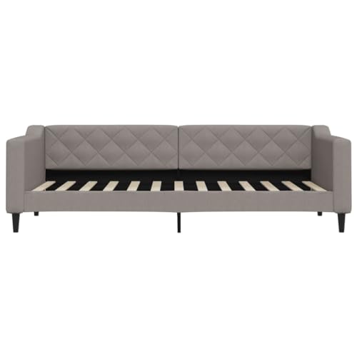 HEFZGDB Tagesbett Taupe 80x200 cm Stoff Single Bed Gästebett Doppelbett Bettrahmen für Gästezimmer Herberge Schlafzimmer Wohnbereich HEFZGDB Tagesbett Taupe 80x200 cm Stoff Single Bed Gästebett Doppelbett Bettrahmen für Gästezimmer Herberge Schlafzimmer Wohnbereich von HEFZGDB