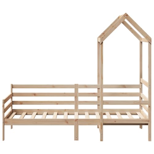 HEFZGDB Tagesbett mit Dach 90x200 cm Massivholz Kiefer Bette Gästebett Bed Frame Einzelbetten für Wohnbereich Herberge Gästezimmer Schlafzimmer HEFZGDB Tagesbett mit Dach 90x200 cm Massivholz Kiefer Bette Gästebett Bed Frame Einzelbetten für Wohnbereich Herberge Gästezimmer Schlafzimmer von HEFZGDB