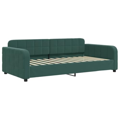 HEFZGDB Tagesbett mit Matratze Dunkelgrün 90x200 cm Samt Ehebett Gästebett Familienbett Einzelbett für Schlafzimmer Herberge Wohnbereich Gästezimmer HEFZGDB Tagesbett mit Matratze Dunkelgrün 90x200 cm Samt Ehebett Gästebett Familienbett Einzelbett für Schlafzimmer Herberge Wohnbereich Gästezimmer von HEFZGDB
