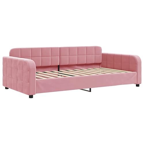 HEFZGDB Tagesbett mit Matratze Rosa 90x200 cm Samt Ehebett Gästebett Familienbett Einzelbett für Schlafzimmer Herberge Wohnbereich Gästezimmer HEFZGDB Tagesbett mit Matratze Rosa 90x200 cm Samt Ehebett Gästebett Familienbett Einzelbett für Schlafzimmer Herberge Wohnbereich Gästezimmer von HEFZGDB