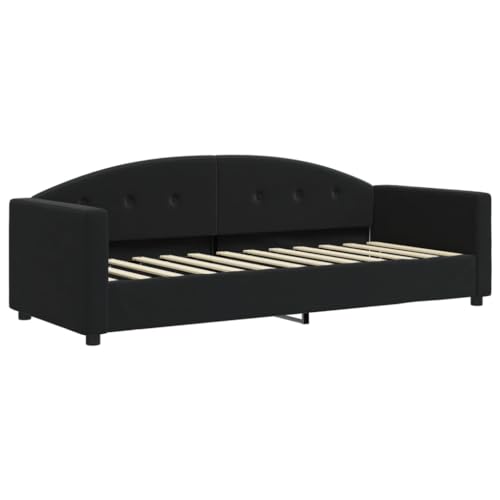 HEFZGDB Tagesbett mit Matratze Schwarz 80x200 cm Samt Ehebett Gästebett Einzelbetten Bettrahmen für Herberge Schlafzimmer Gästezimmer Wohnbereich HEFZGDB Tagesbett mit Matratze Schwarz 80x200 cm Samt Ehebett Gästebett Einzelbetten Bettrahmen für Herberge Schlafzimmer Gästezimmer Wohnbereich von HEFZGDB