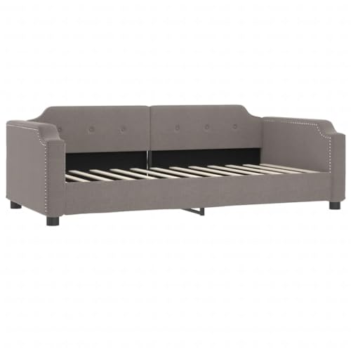 HEFZGDB Tagesbett mit Matratze Taupe 80x200 cm Stoff Daybed Gästebett Familienbett Doppelbett für Gästezimmer Schlafzimmer Herberge Wohnbereich HEFZGDB Tagesbett mit Matratze Taupe 80x200 cm Stoff Daybed Gästebett Familienbett Doppelbett für Gästezimmer Schlafzimmer Herberge Wohnbereich von HEFZGDB