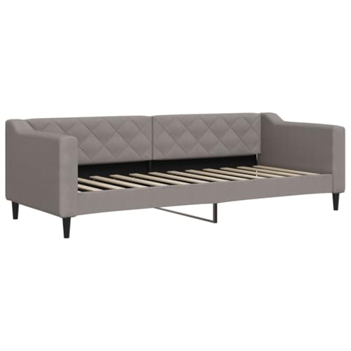 HEFZGDB Tagesbett mit Matratze Taupe 80x200 cm Stoff Single Bed Gästebett Doppelbett Bettrahmen für Gästezimmer Herberge Schlafzimmer Wohnbereich HEFZGDB Tagesbett mit Matratze Taupe 80x200 cm Stoff Single Bed Gästebett Doppelbett Bettrahmen für Gästezimmer Herberge Schlafzimmer Wohnbereich von HEFZGDB
