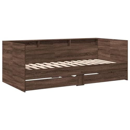 HEFZGDB Tagesbett mit Schubladen ohne Matratze 75x190 cm Jugendbett Bed Frame Familienbett Doppelbett für Wohnbereich Gästezimmer Schlafzimmer Herberge von HEFZGDB