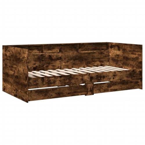 HEFZGDB Tagesbett mit Schubladen ohne Matratze Räuchereiche 90x190 cm Jugendbett Bed Frame Familienbett Doppelbett für Wohnbereich Gästezimmer Schlafzimmer Herberge von HEFZGDB