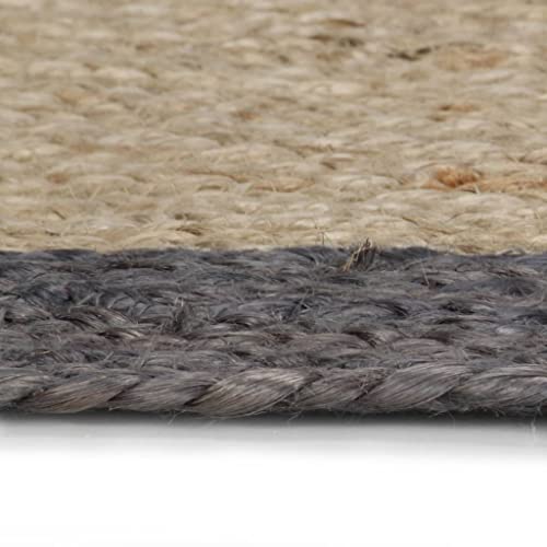 HEFZGDB Teppich Handgefertigt Jute mit Dunkelgrauem Rand 240 cm Outdoor Teppich Küchenläufer Carpet Teppiche für Wohnbereich Arbeitszimmer Speisesaal Sitzungszimmer HEFZGDB Teppich Handgefertigt Jute mit Dunkelgrauem Rand 240 cm Outdoor Teppich Küchenläufer Carpet Teppiche für Wohnbereich Arbeitszimmer Speisesaal Sitzungszimmer von HEFZGDB