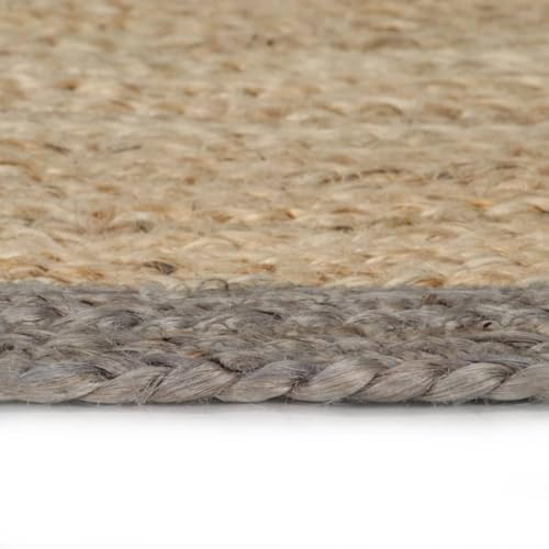 HEFZGDB Teppich Handgefertigt Jute mit Grauem Rand 90 cm Outdoor Teppich Küchenläufer Carpet Teppiche für Wohnbereich Arbeitszimmer Speisesaal Sitzungszimmer HEFZGDB Teppich Handgefertigt Jute mit Grauem Rand 90 cm Outdoor Teppich Küchenläufer Carpet Teppiche für Wohnbereich Arbeitszimmer Speisesaal Sitzungszimmer von HEFZGDB