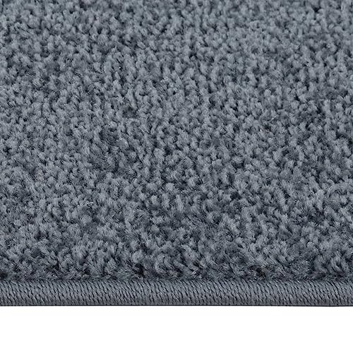 HEFZGDB Teppich Kurzflor 140x200 cm Anthrazit Teppich Modern Wohnzimmerteppich Küchenläufer Küchenteppich für Speisesaal Wohnbereich Arbeitszimmer Schlafzimmer von HEFZGDB