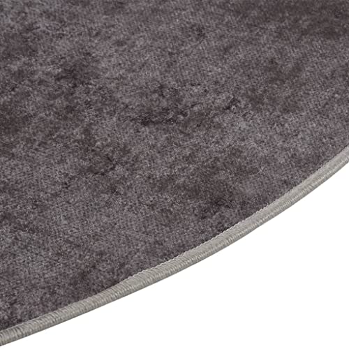 HEFZGDB Teppich Waschbar Grau φ120 cm rutschfest Küchenteppich Carpet Teppich Schlafzimmer Teppiche für Sitzungszimmer Arbeitszimmer Wohnbereich Speisesaal HEFZGDB Teppich Waschbar Grau φ120 cm rutschfest Küchenteppich Carpet Teppich Schlafzimmer Teppiche für Sitzungszimmer Arbeitszimmer Wohnbereich Speisesaal von HEFZGDB