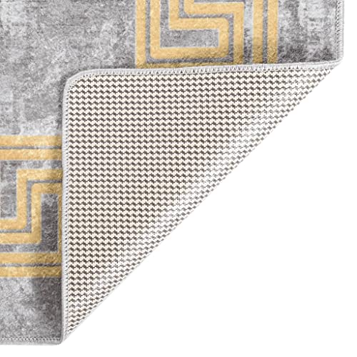 HEFZGDB Teppich Waschbar Grau 120x180 cm rutschfest Küchenteppich Carpet Teppich Schlafzimmer Teppiche für Sitzungszimmer Arbeitszimmer Wohnbereich Speisesaal HEFZGDB Teppich Waschbar Grau 120x180 cm rutschfest Küchenteppich Carpet Teppich Schlafzimmer Teppiche für Sitzungszimmer Arbeitszimmer Wohnbereich Speisesaal von HEFZGDB