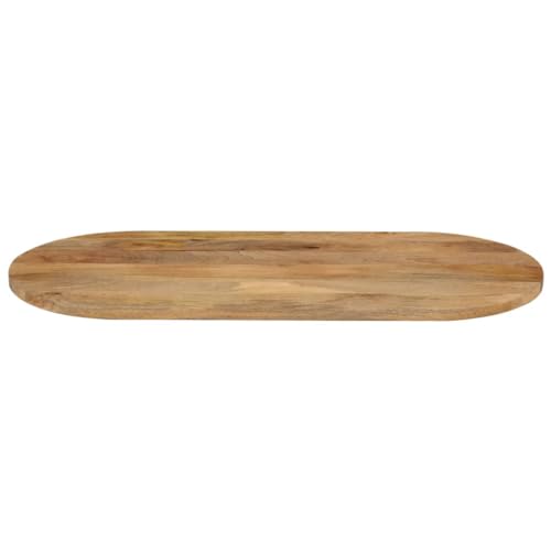 HEFZGDB Tischplatte 110x50x2,5 cm Oval Massivholz Mango Küchentisch Arbeitsplatte Esstisch Bürotisch für Studienraum Küche Büro Konferenzraum von HEFZGDB