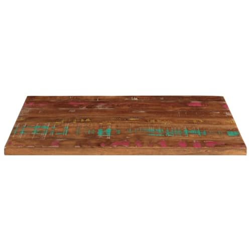 HEFZGDB Tischplatte 70x60x3,8 cm Rechteckig Altholz Massiv Schreibtische Küchenarbeitsplatte Schreibtischplatte Desk für Küche Büro Konferenzraum Studienraum von HEFZGDB