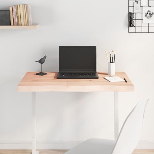 HEFZGDB Tischplatte 80x40x(2-4) cm Massivholz Unbehandelt Baumkante Waschtischplatte Arbeitsplatte Schreibtischplatte Esstisch für Büro Konferenzraum Küche Studienraum von HEFZGDB