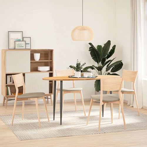 HEFZGDB Tischplatte Hellbraun 140x60x2 cm Massivholz Eiche Oval Küchenplatte Arbeitsplatte Küchenarbeitsplatte Esstisch für Büro Küche Konferenzraum Studienraum von HEFZGDB