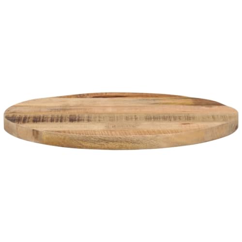 HEFZGDB Tischplatte Ø 40x1,5 cm Rund Raues Massives Mangoholz Desk Schreibtisch Schreibtischplatte Bürotisch für Küche Studienraum Konferenzraum Büro von HEFZGDB