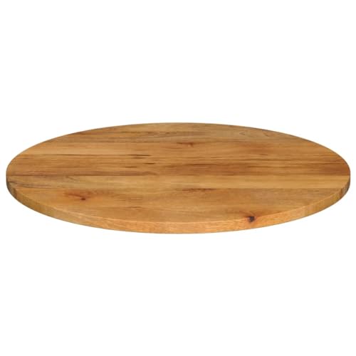 HEFZGDB Tischplatte Ø 70x3,8 cm Rund Massivholz Mango Desk Schreibtisch Schreibtischplatte Bürotisch für Küche Studienraum Konferenzraum Büro von HEFZGDB