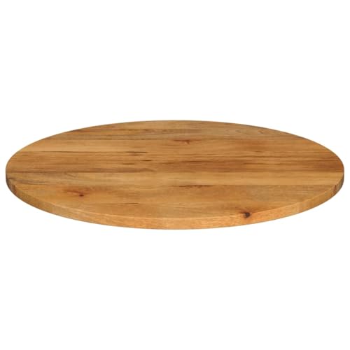 HEFZGDB Tischplatte Ø 80x3,8 cm Rund Massivholz Mango Desk Schreibtisch Schreibtischplatte Bürotisch für Küche Studienraum Konferenzraum Büro von HEFZGDB