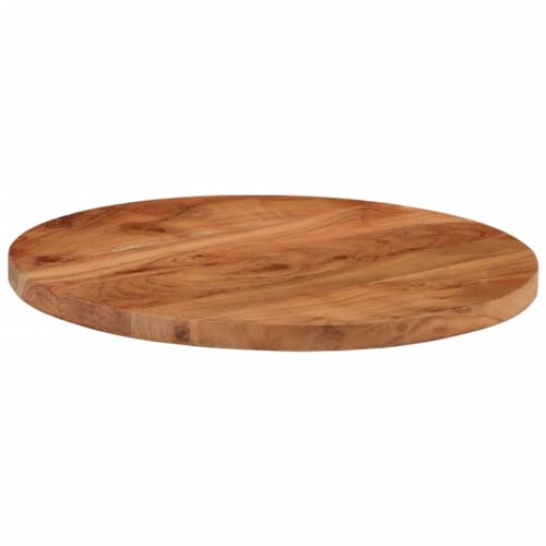 HEFZGDB Tischplatte Ø60x2,5 cm Rund Massivholz Akazie Desk Schreibtisch Schreibtischplatte Bürotisch für Küche Studienraum Konferenzraum Büro von HEFZGDB