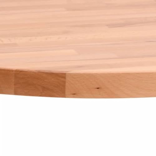 HEFZGDB Tischplatte Ø80x1,5 cm Rund Massivholz Buche Waschtischplatte Arbeitsplatte Schreibtisch Bürotisch für Studienraum Büro Konferenzraum Küche von HEFZGDB