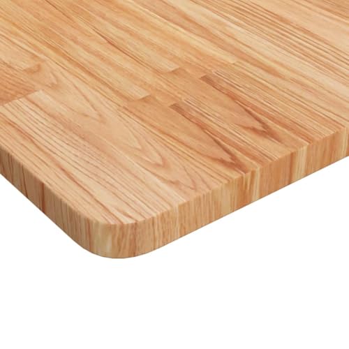 HEFZGDB Tischplatte Quadratisch Hellbraun 70x70x2,5cm Behandelte Eiche Küchentisch Küchenarbeitsplatte Schreibtischplatte Esstisch für Küche Studienraum Büro Konferenzraum von HEFZGDB