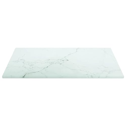 HEFZGDB Tischplatte Weiß 30x30 cm 6 mm Hartglas in Marmoroptik Study Table Arbeitsplatte Küchenarbeitsplatte Esstisch für Büro Studienraum Küche Konferenzraum von HEFZGDB