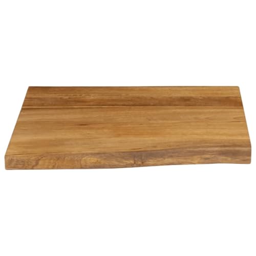 HEFZGDB Tischplatte mit Baumkante 60x60x3,8 cm Massivholz Mango Küchenplatte Arbeitsplatte Schreibtischplatte Esstisch für Büro Konferenzraum Studienraum Küche von HEFZGDB