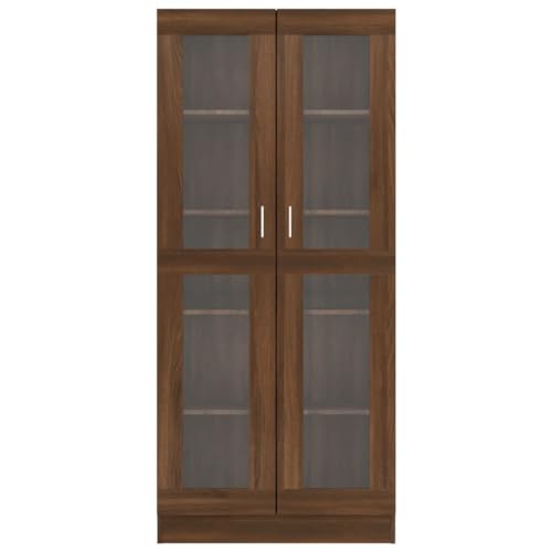 HEFZGDB Vitrinenschrank Braun Eichen-Optik 82,5x30,5x185,5 cm Regal Schlafzimmer Cd Regal Aktenschrank Regale für Schlafzimmer Arbeitszimmer Wohnbereich Bibliothek von HEFZGDB