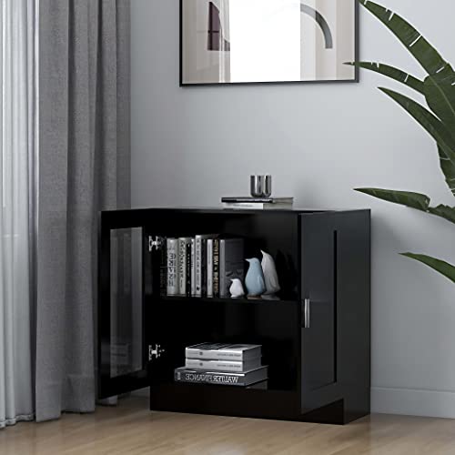 HEFZGDB Vitrinenschrank Schwarz 82,5x30,5x80 cm Holzwerkstoff Regal Schlafzimmer Cd Regal Aktenschrank Regale für Schlafzimmer Arbeitszimmer Wohnbereich Bibliothek HEFZGDB Vitrinenschrank Schwarz 82,5x30,5x80 cm Holzwerkstoff Regal Schlafzimmer Cd Regal Aktenschrank Regale für Schlafzimmer Arbeitszimmer Wohnbereich Bibliothek von HEFZGDB