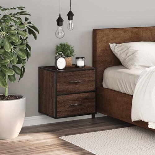 HEFZGDB Wand-Nachttisch Braun Eichen-Optik 40x31x39,5 cm Anrichte Nachttische Wohnzimmertisch Bartisch für Gästezimmer Wohnzimmer Hotel Schlafzimmer HEFZGDB Wand-Nachttisch Braun Eichen-Optik 40x31x39,5 cm Anrichte Nachttische Wohnzimmertisch Bartisch für Gästezimmer Wohnzimmer Hotel Schlafzimmer von HEFZGDB