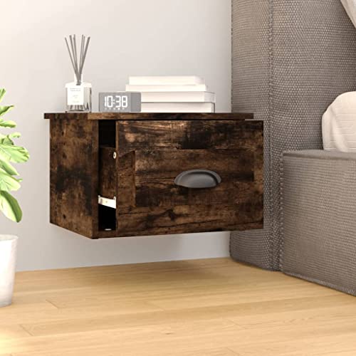 HEFZGDB Wand-Nachttisch Räuchereiche 41,5x36x28 cm Nachttisch Modern Nachttische Konsolentisch Küchentisch für Schlafzimmer Hotel Gästezimmer Wohnzimmer von HEFZGDB