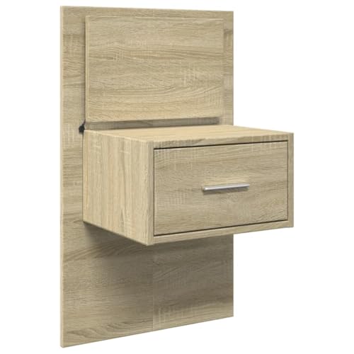 HEFZGDB Wand-Nachttisch mit LED-Leuchten Sonoma-Eiche Nachttisch Modern Nachtschrank Beistelltisch Stubentisch für Hotel Schlafzimmer Gästezimmer Wohnzimmer HEFZGDB Wand-Nachttisch mit LED-Leuchten Sonoma-Eiche Nachttisch Modern Nachtschrank Beistelltisch Stubentisch für Hotel Schlafzimmer Gästezimmer Wohnzimmer von HEFZGDB