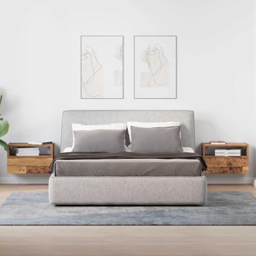 HEFZGDB Wand-Nachttische 2 STK. Altholz-Optik 45x26x28,5 cm Anrichte Nachttische Wohnzimmertisch Bartisch für Gästezimmer Schlafzimmer Hotel Wohnzimmer HEFZGDB Wand-Nachttische 2 STK. Altholz-Optik 45x26x28,5 cm Anrichte Nachttische Wohnzimmertisch Bartisch für Gästezimmer Schlafzimmer Hotel Wohnzimmer von HEFZGDB
