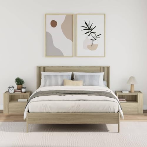 HEFZGDB Wand-Nachttische 2 STK. Sonoma-Eiche 45x30x35 cm Nachtschränkchen Beistelltisch Bartisch Lowboard für Gästezimmer Schlafzimmer Wohnzimmer Hotel HEFZGDB Wand-Nachttische 2 STK. Sonoma-Eiche 45x30x35 cm Nachtschränkchen Beistelltisch Bartisch Lowboard für Gästezimmer Schlafzimmer Wohnzimmer Hotel von HEFZGDB