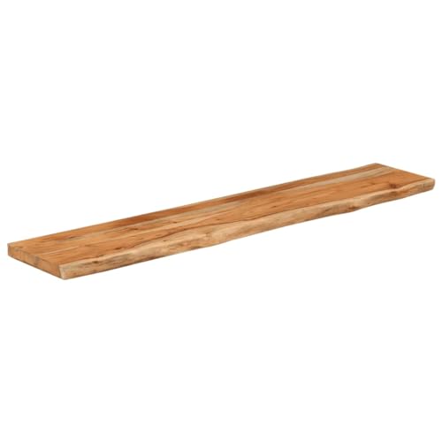 HEFZGDB Wandregal 100x20x3,8 cm Rechteckig Massivholz Akazie Baumkante Waschtischplatte Küchenarbeitsplatte Schreibtischplatte Esstisch für Studienraum Konferenzraum Küche Büro HEFZGDB Wandregal 100x20x3,8 cm Rechteckig Massivholz Akazie Baumkante Waschtischplatte Küchenarbeitsplatte Schreibtischplatte Esstisch für Studienraum Konferenzraum Küche Büro von HEFZGDB
