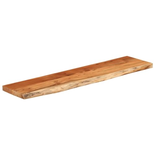 HEFZGDB Wandregal 120x30x2,5 cm Rechteckig Massivholz Akazie Baumkante Waschtischplatte Küchenarbeitsplatte Schreibtischplatte Esstisch für Studienraum Konferenzraum Küche Büro HEFZGDB Wandregal 120x30x2,5 cm Rechteckig Massivholz Akazie Baumkante Waschtischplatte Küchenarbeitsplatte Schreibtischplatte Esstisch für Studienraum Konferenzraum Küche Büro von HEFZGDB