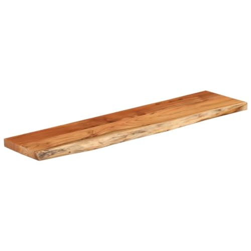HEFZGDB Wandregal 120x30x3,8 cm Rechteckig Massivholz Akazie Baumkante Waschtischplatte Küchenarbeitsplatte Schreibtischplatte Esstisch für Studienraum Konferenzraum Küche Büro HEFZGDB Wandregal 120x30x3,8 cm Rechteckig Massivholz Akazie Baumkante Waschtischplatte Küchenarbeitsplatte Schreibtischplatte Esstisch für Studienraum Konferenzraum Küche Büro von HEFZGDB
