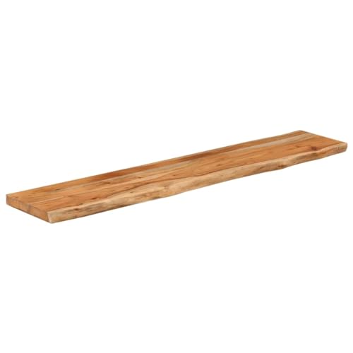 HEFZGDB Wandregal 90x20x2,5 cm Rechteckig Massivholz Akazie Baumkante Waschtischplatte Küchenarbeitsplatte Schreibtischplatte Esstisch für Studienraum Konferenzraum Küche Büro HEFZGDB Wandregal 90x20x2,5 cm Rechteckig Massivholz Akazie Baumkante Waschtischplatte Küchenarbeitsplatte Schreibtischplatte Esstisch für Studienraum Konferenzraum Küche Büro von HEFZGDB
