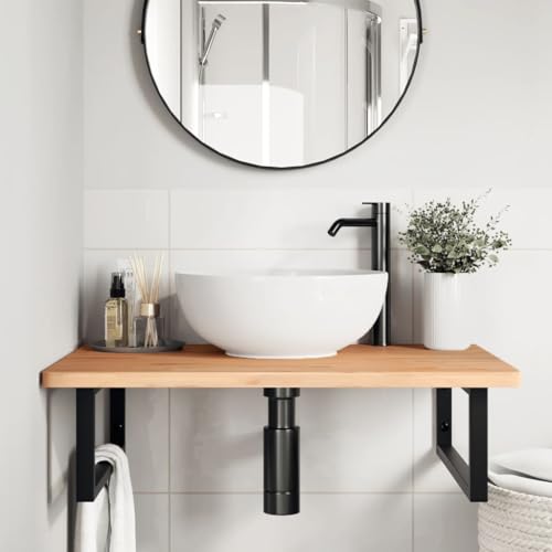 HEFZGDB Waschbeckenregal Wandmontage Stahl und Massivholz Buche Büroschrank Medizinschrank Bathroom Cabinet Medikamentenschrank für Wohnbereich Badezimmer Toilette Gästezimmer HEFZGDB Waschbeckenregal Wandmontage Stahl und Massivholz Buche Büroschrank Medizinschrank Bathroom Cabinet Medikamentenschrank für Wohnbereich Badezimmer Toilette Gästezimmer von HEFZGDB