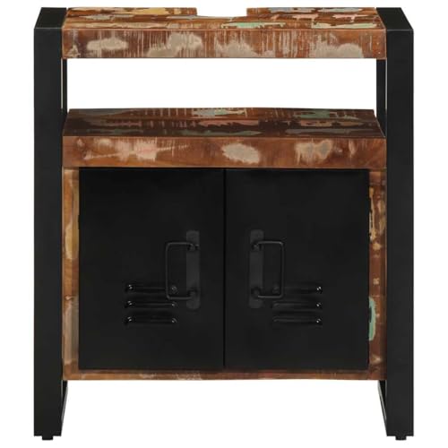 HEFZGDB Waschbeckenunterschrank 55x35x60 cm Altholz Massivholz Büroschrank Badschrank Klein Schuhschrank Kleines Schränkchen für Gästezimmer Küche Wohnbereich Badezimmer HEFZGDB Waschbeckenunterschrank 55x35x60 cm Altholz Massivholz Büroschrank Badschrank Klein Schuhschrank Kleines Schränkchen für Gästezimmer Küche Wohnbereich Badezimmer von HEFZGDB