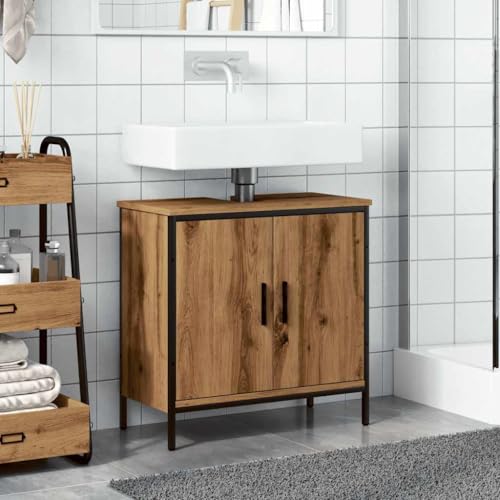 HEFZGDB Waschbeckenunterschrank Artisan-Eiche 60x30x60 cm Holzwerkstoff Beistellschrank Küche Badezimmerschrank Schuhschrank Kleiner Schrank für Badezimmer Küche Wohnbereich Toilette HEFZGDB Waschbeckenunterschrank Artisan-Eiche 60x30x60 cm Holzwerkstoff Beistellschrank Küche Badezimmerschrank Schuhschrank Kleiner Schrank für Badezimmer Küche Wohnbereich Toilette von HEFZGDB