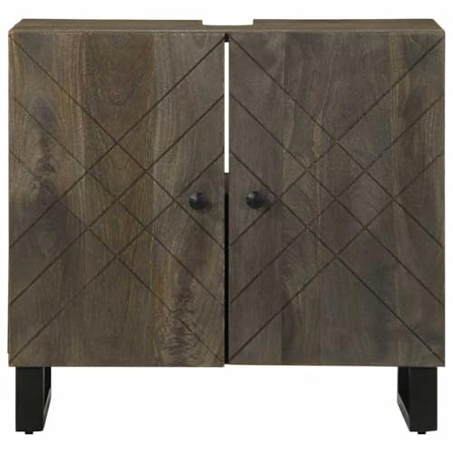 HEFZGDB Waschbeckenunterschrank Schwarz 62x33x58 cm Massivholz Mango Vorratsschrank Badezimmerschrank Badezimmerschränke Apothekerschrank Küche für Küche Toilette Gästezimmer Wohnbereich HEFZGDB Waschbeckenunterschrank Schwarz 62x33x58 cm Massivholz Mango Vorratsschrank Badezimmerschrank Badezimmerschränke Apothekerschrank Küche für Küche Toilette Gästezimmer Wohnbereich von HEFZGDB