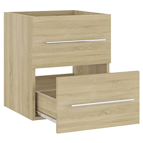 HEFZGDB Waschbeckenunterschrank Sonoma-Eiche 41x38,5x48cm Holzwerkstoff Beistellschrank Küche Badschrank Klein Badezimmerschränke Küchenschrank für Wohnbereich Gästezimmer Toilette Badezimmer von HEFZGDB