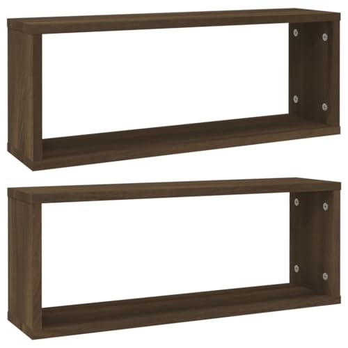 HEFZGDB Würfelregale 2 STK. Braun Eichen-Optik 60x15x23cm Holzwerkstoff Wandboard Kleines Wandregal Regale Für Wände Regal Schlafzimmer für Küche Badezimmer Schlafzimmer Arbeitszimmer HEFZGDB Würfelregale 2 STK. Braun Eichen-Optik 60x15x23cm Holzwerkstoff Wandboard Kleines Wandregal Regale Für Wände Regal Schlafzimmer für Küche Badezimmer Schlafzimmer Arbeitszimmer von HEFZGDB