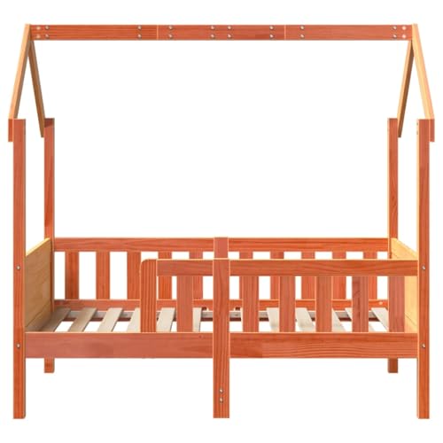 Kinderbett Hausbett Wachsbraun 80x160 cm Massivholz Kiefer Single Bed Gästebett Doppelbett Bettrahmen für Wohnbereich Gästezimmer Herberge Schlafzimmer Kinderbett Hausbett Wachsbraun 80x160 cm Massivholz Kiefer Single Bed Gästebett Doppelbett Bettrahmen für Wohnbereich Gästezimmer Herberge Schlafzimmer von HEFZGDB