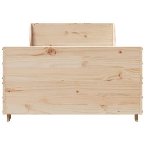 Massivholzbett ohne Matratze 100x200 cm Kiefernholz Double Bed Gästebett Bed Frame Doppelbett für Schlafzimmer Herberge Wohnbereich Gästezimmer Massivholzbett ohne Matratze 100x200 cm Kiefernholz Double Bed Gästebett Bed Frame Doppelbett für Schlafzimmer Herberge Wohnbereich Gästezimmer von HEFZGDB