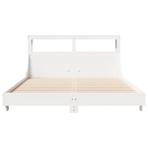 Massivholzbett ohne Matratze Weiß 150x200 cm Kiefernholz Ehebett Bettgestell Einzelbetten Doppelbett für Gästezimmer Wohnbereich Herberge Schlafzimmer Massivholzbett ohne Matratze Weiß 150x200 cm Kiefernholz Ehebett Bettgestell Einzelbetten Doppelbett für Gästezimmer Wohnbereich Herberge Schlafzimmer von HEFZGDB
